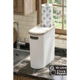 Mikasso 10 Litre Modern Tasarım Çöp Kovası – Banyo, Ofis, Mutfak Için Hijyenik & Pratik Atık Kutusu, Krem Pl - Çok Renkli