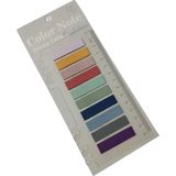 Mikasso 10 Renkli Cetvelli Pembe Mor Turuncu Tonları Şeffaf Pet Indeks / Index Sticker / Posti - Çok Renkli