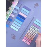 Mikasso 10 Renkli Retro Renkler, Şeffaf Pet Indeks, Index Sticker, Post It, Sticky Note Yapışkanlı Not Kağıd - Çok Renkli
