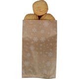 Mikasso 100 Adet 11X20 Desenli Kraft Şamua Kese Kağıdı Poğaça Tost Sandviç Kahvaltı Poşeti 11 x 18 cm