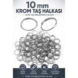 Mikasso 100 Adet || Krom Avize Halkası Avize Taşı Halkası Optigon Halkası Metal Halkası Avize Taş Birleştirm - Çok Renkli