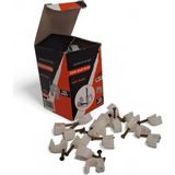 Mikasso 100 Adet No 4 Çelik Çivili Kroşe 2x4 Kablo Kroşesi 16,5-10MM Beton Kablo Çivisi2*1,5 - 3*1,5 Kroşe - Çok Renkli
