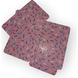 Mikasso 100 Adet Pembe Pasta Süsü Desen Küpe Kartlar - Çok Renkli