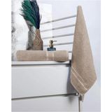 Mikasso %100 Pamuk 2 Parça Kadın/erkek Banyo Duş Hamam Havlu Seti 90X150 cm Pamuklu Bej - Çok Renkli