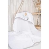 Mikasso %100 Pamuk 75X75 cm Baskılı Başlıklı Bebek / Çocuk Kundak ve Battaniye Pamuklu Beyaz - Çok Renkli