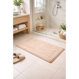 Mikasso %100 Pamuk Gonca Ayak Paspası 50X70 & 60X100 Krem/kapiçuno Banyo Paspası Tekli & Ikili Pamuklu Bej - Çok Renkli