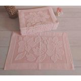 Mikasso %100 Pamuklu,tekli, 50X70 Cm, Ayak Havlu Paspası Orta (6 - 12 Mm) Pamuk Pembe - Çok Renkli
