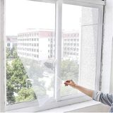Mikasso 100*150 cm Hazır Pencere Sinekliği 5 mt Bant Hediye Tak Çıkar Tül Kesilebilir Cırt Bantlı Pvc-Polyes