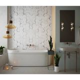 Mikasso 100CMX300CM Premium Suya Dayanıklı Banyo Duvar Zemin Kaplama Yapışkanlı Folyo Beyaz - Çok Renkli