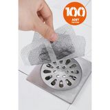 Mikasso 100'LÜ Lavabo Süzgeci Banyo Balkon Vb. Gider Süzgeci Sineklik Tül Perde Tamir Kiti (10X10 Cm) Kumaş - Çok Renkli