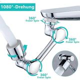 Mikasso 1080° Dönebilen 2 Modlu Musluk Başlığı – Evrensel Mutfak ve Banyo Su Tasarruflu Uç