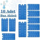 Mikasso 10’lu Avantaj Seti Buz Aküsü - Büyük Boy Termos ve Buzluklar Için Soğutucu Kaset Plastik