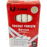 Mikasso 10'lu Tozsuz Dominic Beyaz Tebeşir Beyaz Tebeşir Beyaz - Çok Renkli