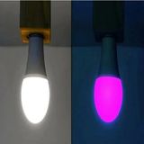 Mikasso 10W + 1W LED Ampul -- Beyaz Renk 10W + 1W Pembe Gece Lambası Ampul Beyaz + Pembe 2 Renk LED Ampul Be - Çok Renkli
