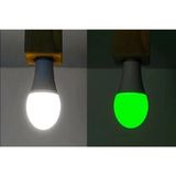 Mikasso 10W + 1W LED Ampul -- Beyaz Renk 10W + 1W Yeşil Gece Lambası Ampul Beyaz + Yeşil 2 Renk LED Ampul Be - Çok Renkli