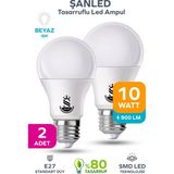 Mikasso 10W Tasarruflu Beyaz Renk LED AMPUL-1-2-4-6-10-50-100 Adettir