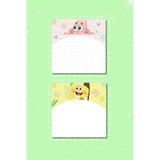 Mikasso 10X10 Kareli ve Sade Sünger Bob Patrick Yıldız Not Defteri Not Kağıdı Bloknot Notepad Memopad Küp N - Çok Renkli
