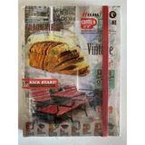 Mikasso 10X13 Sert Kapak Yandan Lastikli Çizgili 96 Yaprak Not Defteri OFS123CZG Karton Düz Çizgili 96 Yapra - Çok Renkli