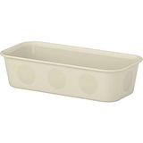 Mikasso 10X5X20 cm Organizer Masaüstü Çekmece Içi Saklama Plastik Bej Tr