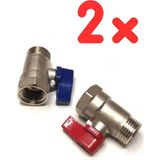 Mikasso 1/2 20 mm Mini Küresel Vana Şofben Musluğu (2 Adet)