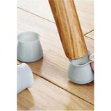 Mikasso 12 Adet Çizilmeyi Ve Gürültüyü Önleyen Parke Koruyucu -silikon Mobilya Sandalye Sehpa Ayağı Kılıfı B