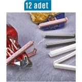 Mikasso 12 Adet Paket Poşet Mandalı Klipsi - Paket Poşet Mandalı Klipsi 12 Adet 10 Tr