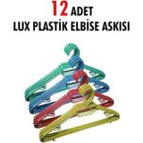 Mikasso 12 Adet Plastik Elbise Askısı Lüx Plastik Siyah Tr
