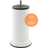 Mikasso 12 cm Mobilya Kanepe Baza Yatak Koltuk Çekyat Yükseltme Destek Metal Ayağı M8 Beyaz Ayakları. Beyaz
