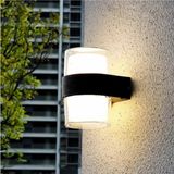 Mikasso 12 W Iki Yönlü LED Duvar Aplik - Gün Işığı (3000K) - Siyah - IP54 - CT-7048 Plastik Siyah - Çok Renkli