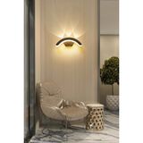 Mikasso 12 Watt Modern Tasarım LED Aplik, Kapı Giriş Apliği, Bahçe, Balkon, Salon, Teras, Kamelya Armatürü S - Çok Renkli