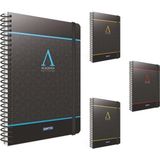 Mikasso 120 Yaprak 17X24 Academia Spiralli Sert Kapak Çizgili Defter 3775 Karton Spiralli Çizgili 120 Yaprak - Çok Renkli