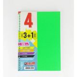 Mikasso 120 Yaprak 3 Kareli +1 Çizgili Spiralli Defter Küp Not Kağıdı - Çok Renkli
