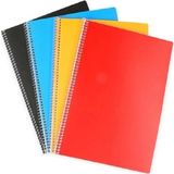 Mikasso 120 Yaprak Spralli Defter, A4 Kareli, Plastik Kapak(1 Adet) Karton Spiralli Kareli 120 Yaprak Büyük - Çok Renkli