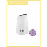 Mikasso 124 Gül Yaprak Desen Krema Duyu Büyük Boy Pasta Duyu Paslanmaz Krema Torbası Ucu 2.5x0.9x4.2 cm Çeli