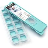 Mikasso 12'li Bölmeli Bas Parmak Silikon Buz Kalıbı / Kapaklı Silikon Yapışmaz Bas Parmak Buzluk Plastik