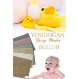 Mikasso 12’li Müslin Bebek Yenidoğan Banyo Pamuklu Lif ve Kurulama Mendil Seti Anne Bebek Bakım Mendilleri T - Çok Renkli