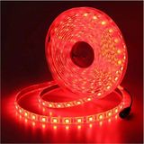 Mikasso 12V 14.4W Kırmızı Işık 5 Metre 3 Çipli IP20 Metrede 60 LED Iç Mekan Yapışkanlı Şerit LED Aydınlatma