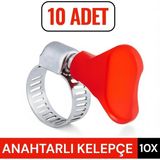 Mikasso 13-19 mm Kendinden Anahtarlı Kelebekli Hortum Kelepçesi 10X