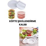 Mikasso 13 cm Hamburger Köfte Şekillendirme Kalıbı Köfte Pres Yapma Aparatı Plastik