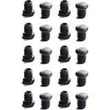 Mikasso 13 mm Yuvarlak Plastik Sandalye Profil Boru Tapası 20 Adet Siyah