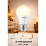 Mikasso 13W E27 Ampul – 1521 Lümen Doğal Sarı Işık, Enerji Tasarruflu, Uzun Ömürlü LED