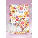 Mikasso 13X21 cm Çizgisiz 96 Yaprak Sert Karton Kapak Telli Defter 60 gr Beyaz Kağıt Sert Spiralli Çizgisiz - Çok Renkli
