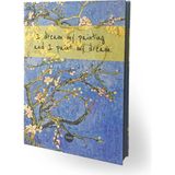 Mikasso 14,8X21 Lastikli Defter Siyah Yaprak-I Dream My Painting And I Paint My Dream Ağaç Küp Not Kağıdı - Çok Renkli
