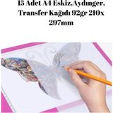 Mikasso 15 Adet Eskiz,aydınger, Transfer Kağıdı A4 92GR 210X 297MM 1.sınıf Kalite - Çok Renkli