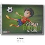 Mikasso 15 Yaprak Spiralli Resim Defteri Karton Spiralli Çizgisiz Orta Boy Yeşil Resim Defterleri A4 15 Yapr - Çok Renkli