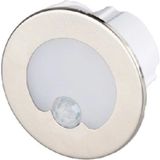 Mikasso 1,5W Günışığı Yuvarlak Sensörlü Koridor Merdiven Armatür (Satin Kasa) - Çok Renkli