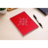 Mikasso 15X21 cm ( A5 ) Üstten Spiralli Not Defteri Karton Spiralli Çizgili 50 Yaprak Orta Boy Kırmızı Blokn - Çok Renkli