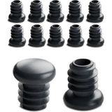 Mikasso 16 mm Yuvarlak Plastik Sandalye Profil Boru Tapası 20 Adet Siyah
