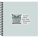 Mikasso 16*15 50YP.ÇIZ.SPR.S.KAP. Stickerli Def. Yazsan Gönül Razı Değil Yazmasam Olmaz Sert Düz Çizgisiz 16 - Çok Renkli