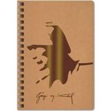Mikasso 16,5X22,5 cm 100 Yaprak Kareli Telli Atatürk Sert Karton Kapak Defter 70 gr Krem Renk Kağıt Sert Spi - Çok Renkli